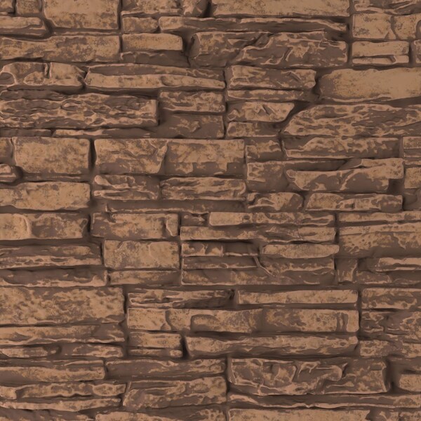 Ekena Millwork 9"W x 8"H Canyon Ridge Stacked Stone, StoneWall Faux Stone Siding Panel, Sedona PNUCNSE-MAT-SAMPLE - main